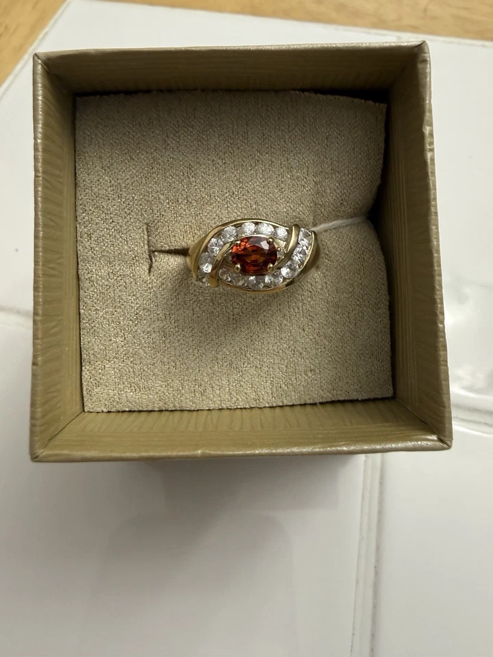 10kt Gold Spessartine Garnet Ring - Image 2 of 4