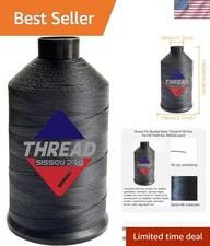 Heavy Duty 8oz Bonded Nylon Upholstery Thread 138 - Strong Black Sewing Thread f