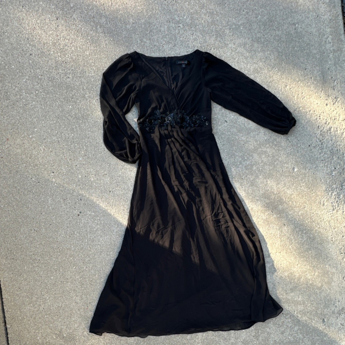 Ever-Pretty Black Chiffon Maxi Dress V-Neck Beaded Floral Womens S | eBay Ever-Pretty Black Chiffon Maxi Dress V-Neck Beaded Floral Womens S | eBay