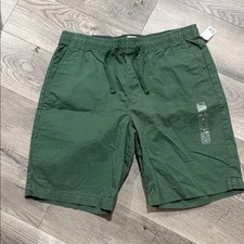 Gap Men's Stretch Twill Pull-On Drawstring Shorts - Sagebrush Green NWT Size Med