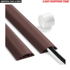 Floor Cable Cover 3ft Brown, Cord Covers for Wires on Floor, Low Profil...