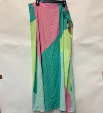 Maree Pour Toi Womens 16 Green Pink Multicolor Maxi Skirt NWT AB14