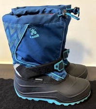 Kamik Kids Size 5 Snowfall P2 Winter Boots With Zylex Liner Navy Teal