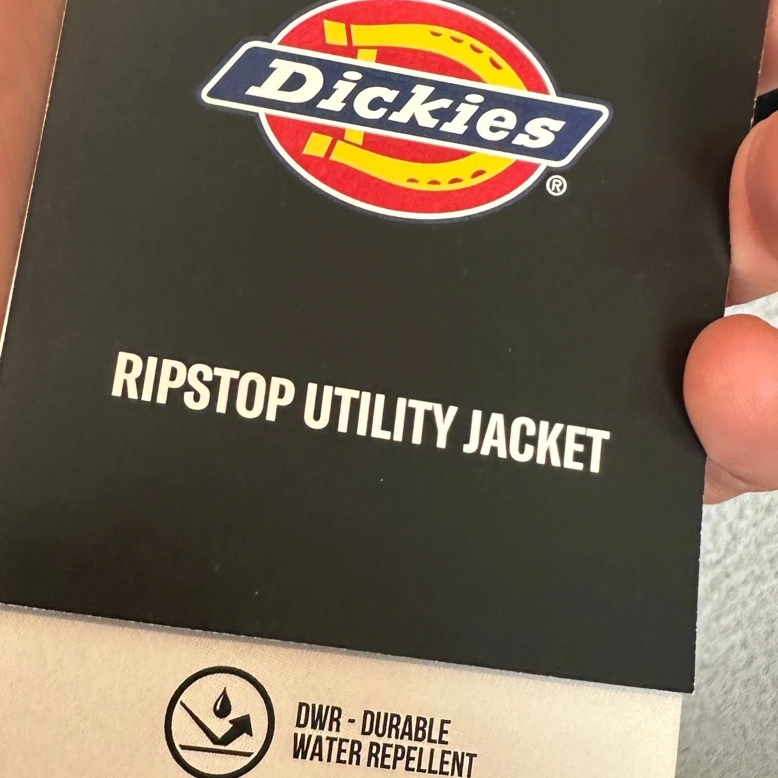 NEW Dickies Ripstop Utility Jacket Mens Medium Black Water Resistant Hooded Logo image 5