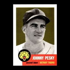 Johnny Pesky 1991 Topps Archives 1953 Detroit Tigers #315 NM GM 1