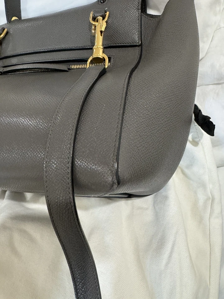 Celine Belt Bag Mini Gray Gold Hardware Authentic - Image 4 of 4