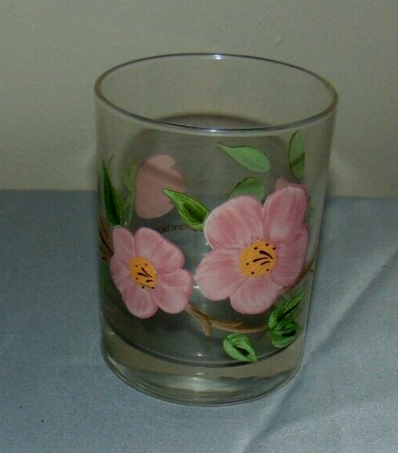 Franciscan Desert Rose Lowball Glass 4 Inches Tall - Picture 2 of 5