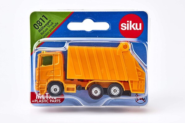 Siku 0811, MüLlwagen, Metall/Kunststoff, Orange, Spielzeugauto FüR Kinder, Kippb-image