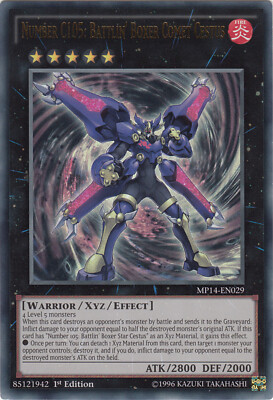 YU-GI-OH, NUMBER C105: BATTLIN BOXER COMET CESTUS, UR, MP14-EN029, 1. Edit, TOP