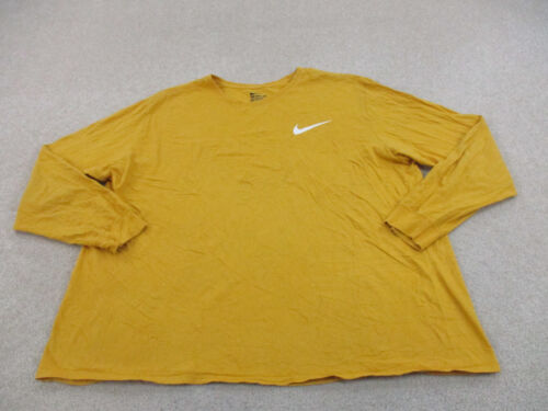 Shirt Adult Yellow Spell Out Logo Long Sleeve Athletic Mens | eBay