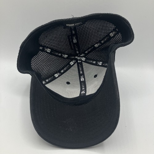 New Era 39FIFTY Washington State Huskies Stretch Fit Hat M/L Black Cap VGC - Picture 9 of 10
