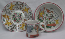 Tiffany  Co Collectible Tiffany Playground Child Plate Bowl and Mug Full Set