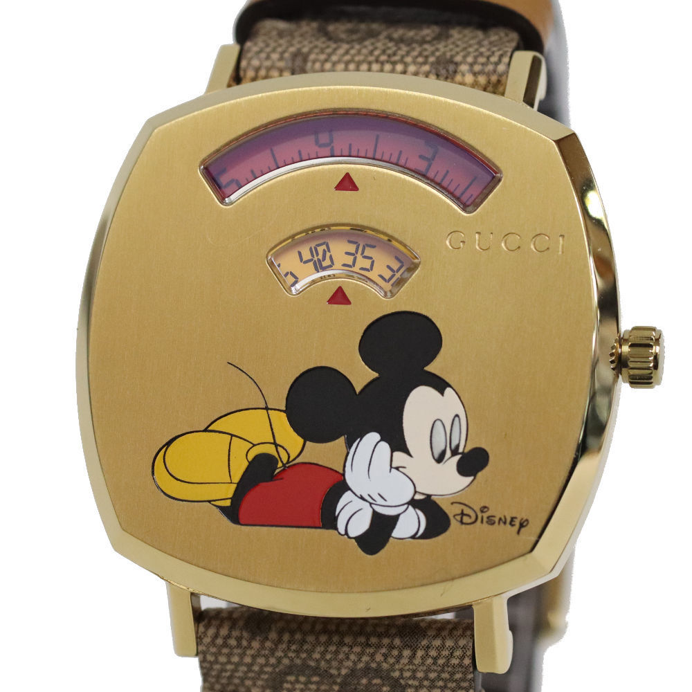 Wristwatch USED GUCCI Grip watch Disney collaboration Mickey Wristwatch USED GUCCI Grip watch Disney collaboration Mickey
