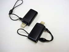 LOT of 2 USB Female to 8 Pin male OTG Adapter for iPhone iPad iPod BLACK
