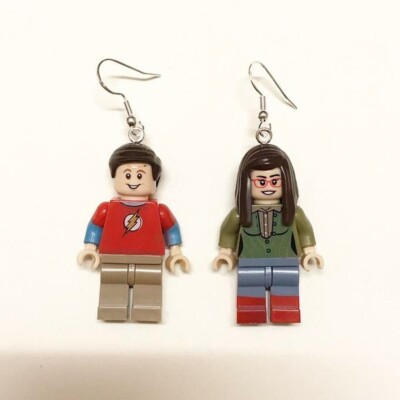 The Big Bang Theory Sheldon & Amy Ohrringe mit Sterling Silber Ohrhaken