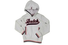 Felpa da bambino bianca Datch con cappuccio manica lunga casual moda cotone 