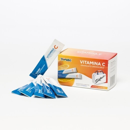 Vitamina C-Integratore Orosolubile Di Vitamina C-Gusto Arancia-Stick 3g-Sixtus