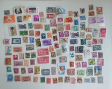 Vintage International Stamp Lot (F) -Paraguay, Romania, Canada -mix on/off paper