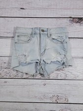 Womens American Eagle Cut Off Fray Distressed Shortie Shorts Size 00 R1