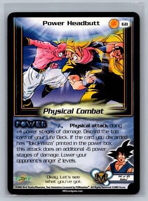 Dragon Ball Z CCG Power Headbutt #68 TCG Trading Card Game