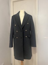 New Phase Eight Madrid Military Double Breasted Coat Jacket Medium 10 / 12 / 14