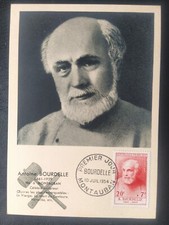 Carte Maximum Timbre N° 992 Antoine Bourdelle Oblitéré Montauban 1954