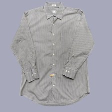 Peter Millar Multicolor Checkered Button Down Dress Shirt Cotton Mens Size Large