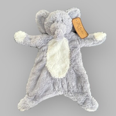K LUXE BABY Kluxe Kelly Toy FLATTIE ELEPHANT Security Lovey Rattle ...