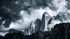 Landscape nature mountains clouds british columbia Custom Gaming Mat Desk