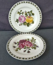Vintage "The Bombay Company" Floral 10 3/8" Decorative Plates - Set of 2