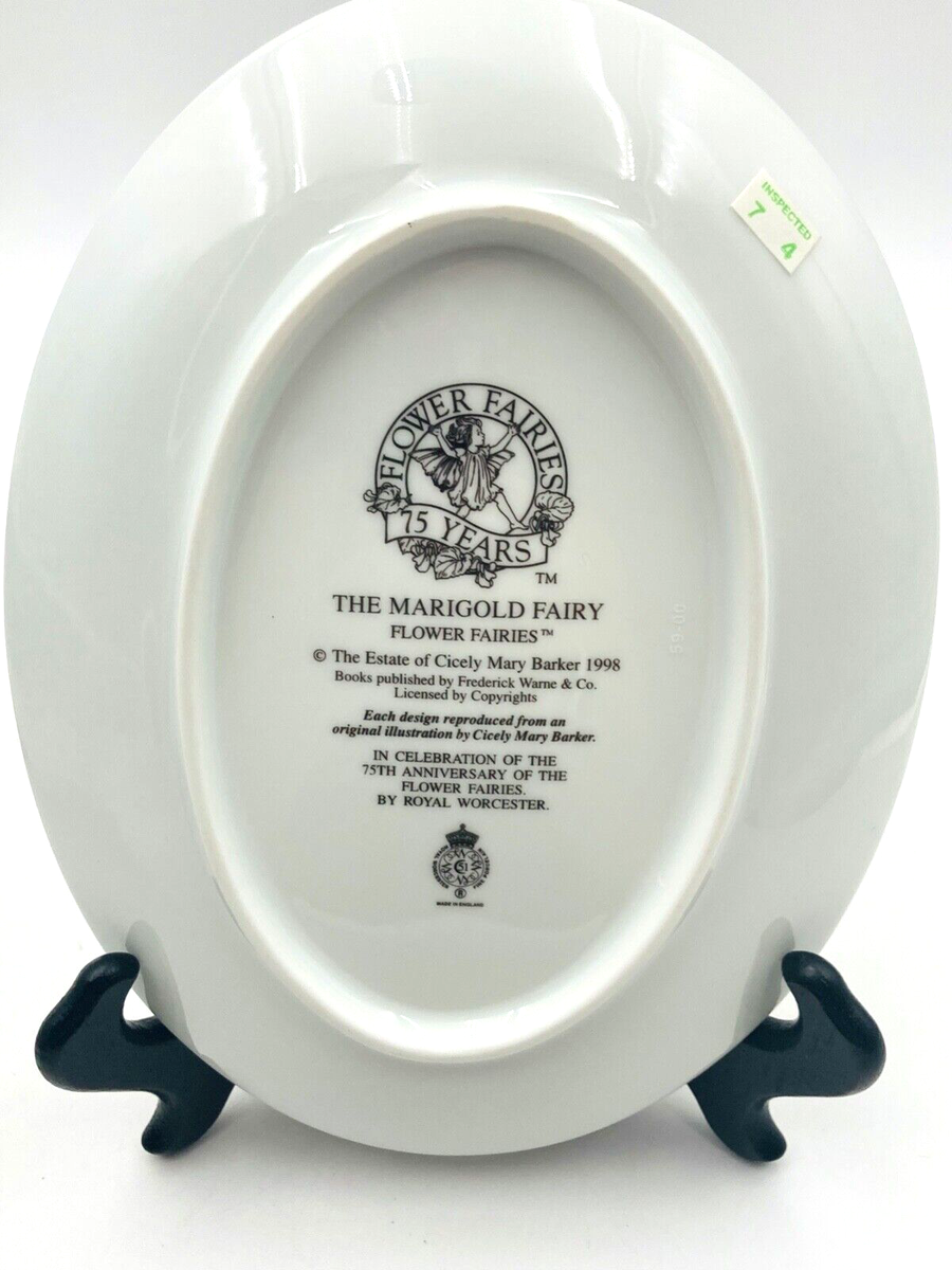 The Marigold Fairy FLOWER FAIRIES飾り絵皿セット Flower Fairies The Marigold Fairy Royal Worcester Collection