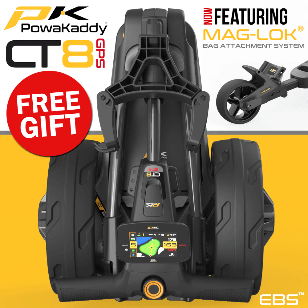 POWAKADDY 2025 CT8 GPS EBS STANDARD LITHIUM ELECTRIC GOLF TROLLEY