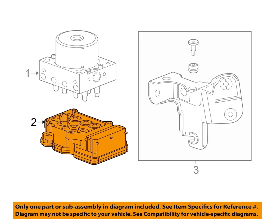 Conjunto de bomba de freno antibloqueo bomba ABS OEM 2015 2016 Chevrolet Sonic Foto 3 de 4