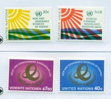 1981 MNH SET 4 STAMPS – NEW AND RENEWABLE SOURCES OF ENERGY - UNITED NATIONS