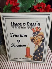 VINTAGE PRIMITIVE COLONIAL FOLK STYLE AMERICAN PATRIOTIC UNCLE SAM FIREWORK SIGN