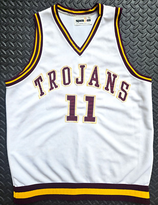 Vtg Spanjian San Marcos USC Trojans #11 NCAA Basketball Team Jersey Mens Sz 40