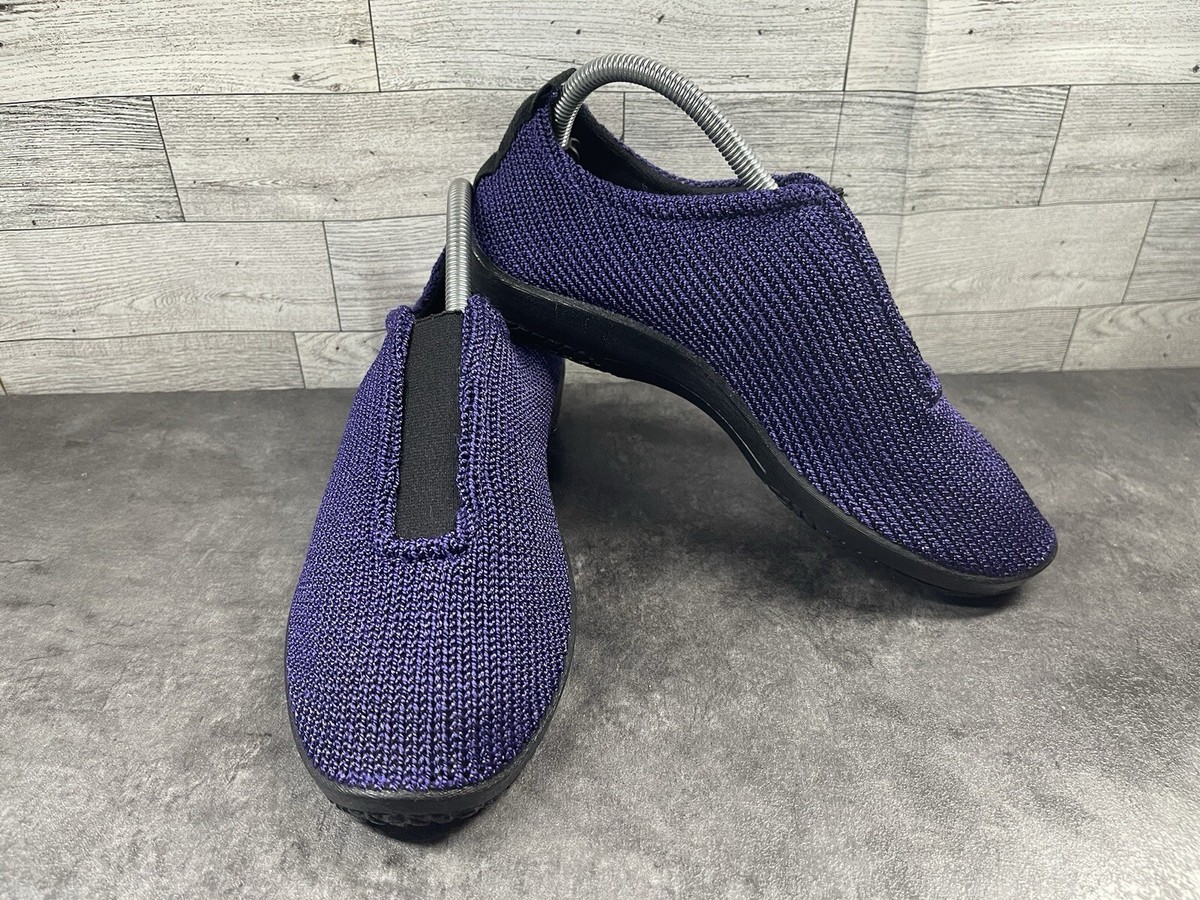 Arcopedico Slip On Sneakers Women Shoes Purple Knit Light
