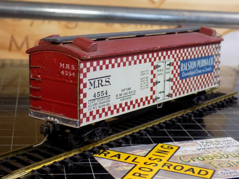 HO wood kit 40' wood reefer Ralston Purina 4554 (Mo71709) - Image 2 of 4