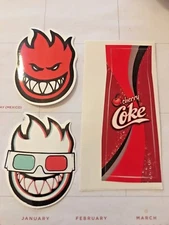 Spitfire Skateboard Stickers, Set of 3, Burn Club, Burn Forever, FREE SHIP 31011