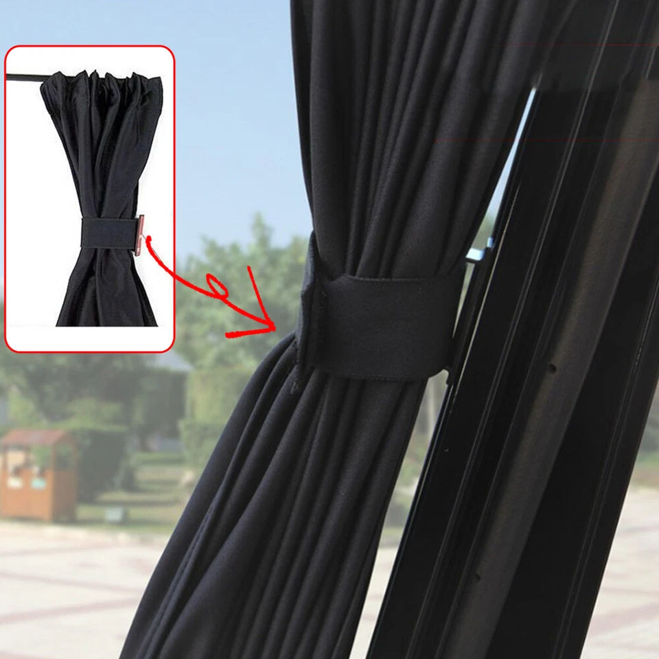 Car Auto Sun Shade Side Window Curtain Foldable UV Protection Accessories Kit Foto 2 de 4