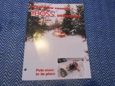 1980'S 1990'S THE BOSS SNOWPLOW SNOW PLOW ORIGINAL DEALER CATALOG SALES BROCHURE