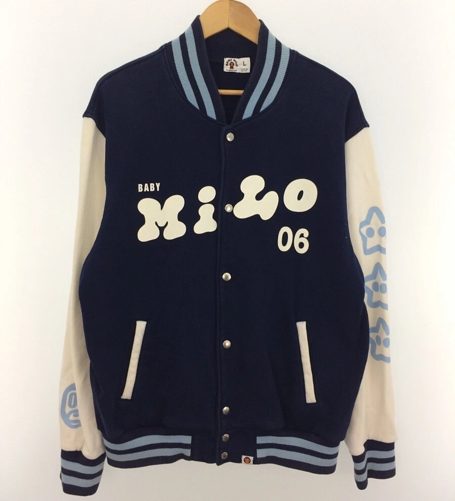 A BATHING APE (BAPE) Giacca Bape Baby Milo OG Varsity Nigo epoca OG blu vintage taglia L