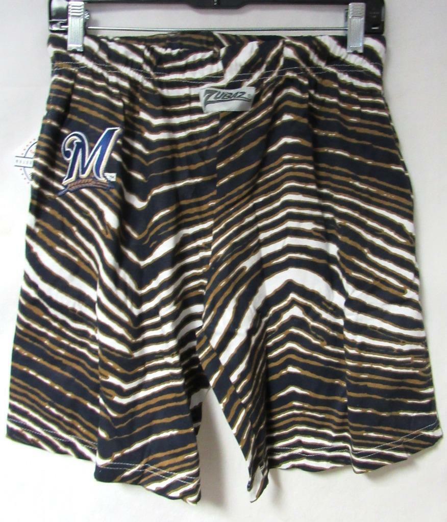 Zubaz Milwaukee Brewers Mens Size S M L XL or 2XL Zebra