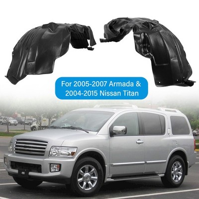 New Front Left and Right Side Fender Liner Set For 2004 2005-2015 Nissan Titan