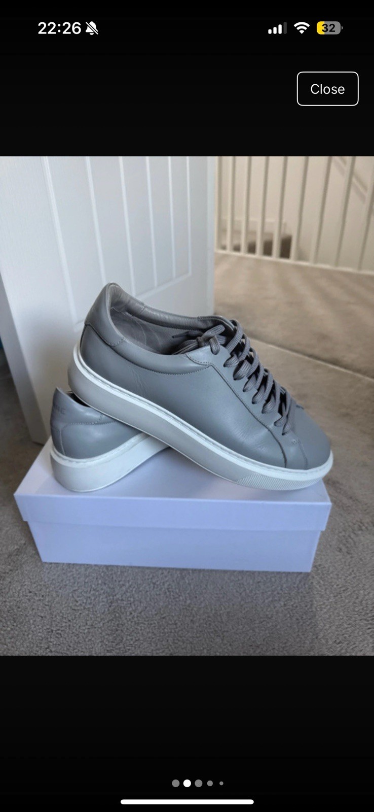 Men’s Arne Essential Leather In Grey Size 9 UK