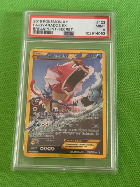 2016 POKEMON XY BREAKPOINT | SECRET#123 FULL ART/GYARADOS EX PSA 9