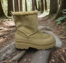 Scotch & Soda Chelsea Boots Womens 7.5 Joan Beige Suede Leather  Wool Lined