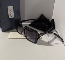 Gucci GG0876S 001 Oversized Sunglasses Gradient Grey Women   Ships Today