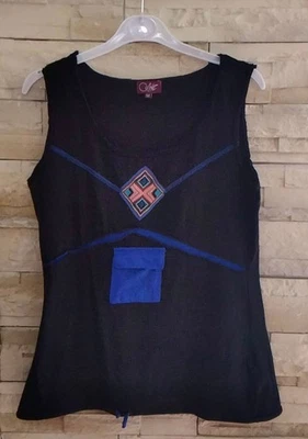 Débardeur noir motifs taille M Coline - Photo 1/4