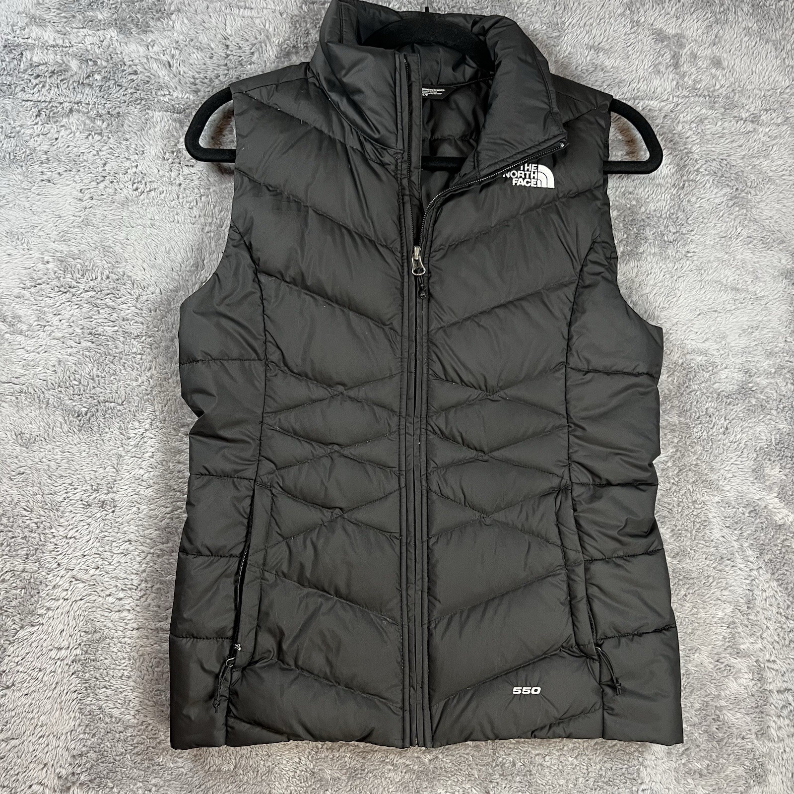 North Face Womens Small Black 550 Goose Down Puffer Vest for Winter